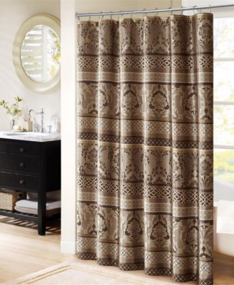 Madison Park - Bellagio 72" x 72" Jacquard Shower Curtain