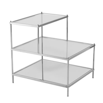 Southern Enterprises - Knox Glam Mirrored Accent Table, Quick Ship