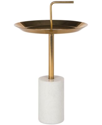 Safavieh - Apollo Round Brass Top Side Table, Quick Ship