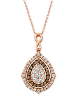 Le Vian - Nude Diamonds&reg; & Chocolate Diamonds&reg; Fancy 18" Pendant Necklace (1-5/8 ct. t.w.) in 14k Rose, Yellow or White Gold