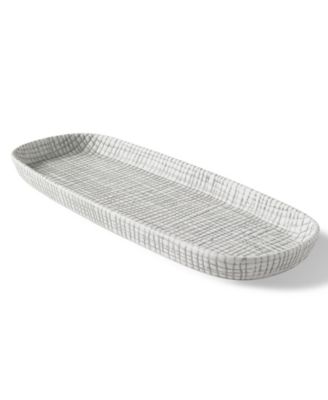 Cassadecor - Raffia Embossed Porcelain Tray