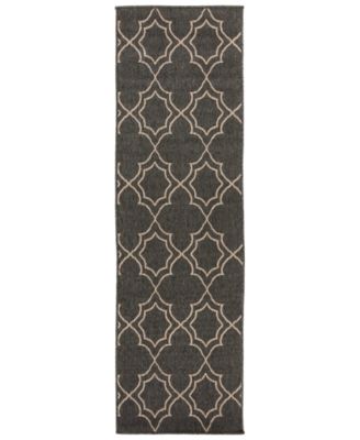 Surya - Alfresco ALF-9590 Black 2'3" x 11'9" Runner Area Rug