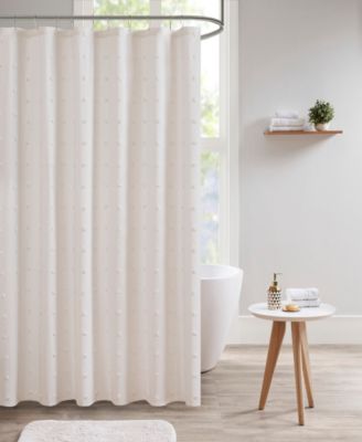 Urban Habitat - Brooklyn 70" x 72" Cotton Pom Pom Shower Curtain
