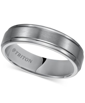 Triton - Men's Tungsten Carbide Ring, 6mm Comfort Fit Wedding Band