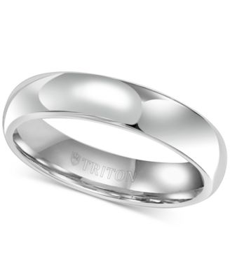 Macy's Brand - Men's White Tungsten Carbide Ring, Dome Wedding Band (5mm)