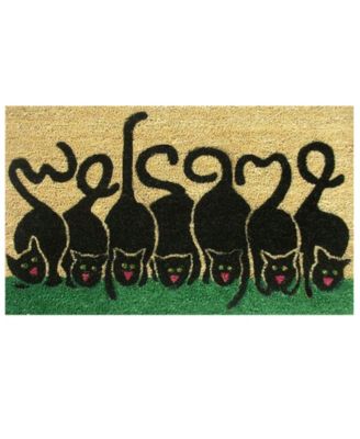 Home & More - Cats Welcome 24" x 36" Coir/Vinyl Doormat