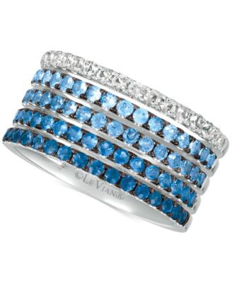 Le Vian - Blueberry Sapphires (1-1/4 ct. t.w.) & Vanilla Sapphires (1/3 ct. t.w.) Ring in 14k White Gold