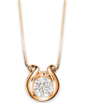Sirena - Bezel-Set Diamond (1-1/2 ct. t.w.) Pendant Necklace in 14k Gold