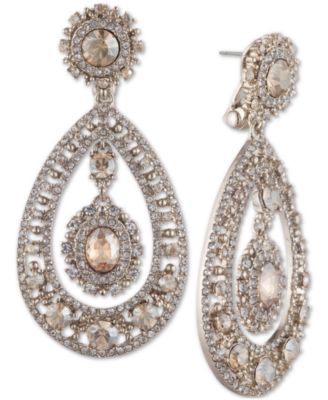 Marchesa - Crystal Filigree Chandelier Earrings