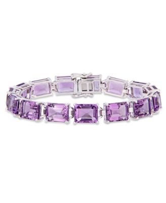 Macy's - Amethyst (45 ct.t.w.) Tennis Bracelet in Sterling Silver