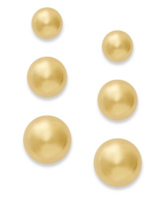 Giani Bernini - 18k Gold over Sterling Silver Earrings Set, Stud Earrings
