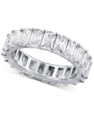 Macy's Brand - Diamond Emerald-Cut Eternity Band (4 ct. t.w.) in 14k White Gold