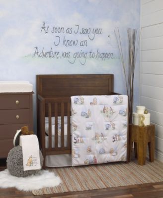 Disney - Winnie the Pooh Classic Pooh Storybook 6 Piece Nursery Crib Bedding Set Comforter, 2 Fitted Crib Sheets, Dust Ruffle, Baby Blanket, Changing Pad Cover