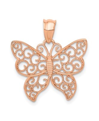 Macy's Brand - Filigree Butterfly Pendant in 14k Rose Gold