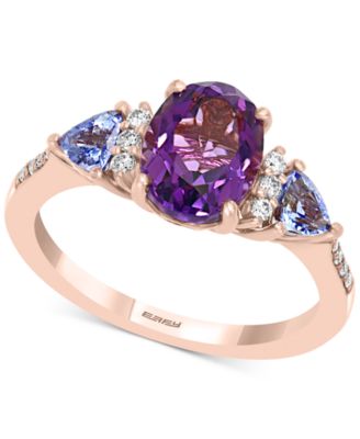 EFFY Collection - Multi-Gemstone (2-3/8 ct. t.w.) & Diamond (1/10 ct. t.w.) Ring in 14k Rose Gold