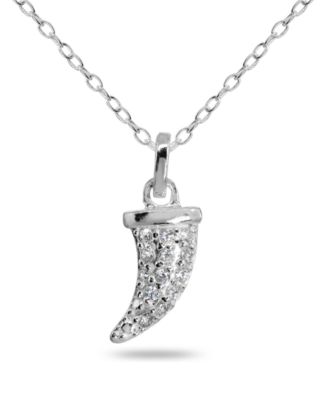 Giani Bernini - Cubic Zirconia Horn Pendant in Sterling Silver