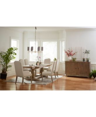 Furniture - Rachael Ray Monteverdi Dining , 7-Pc. Set (Table, 4 Upholstered Side Chairs & 2 Upholstered Arm Chairs)