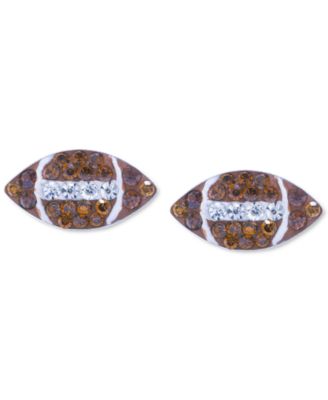 Giani Bernini - Crystal Football Stud Earrings in Sterling Silver