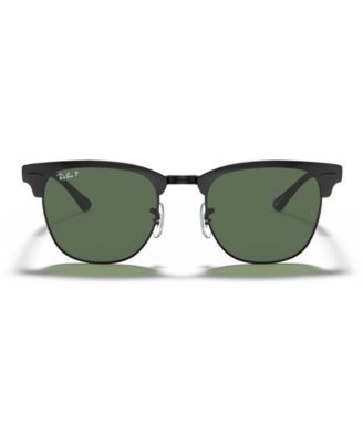 Ray-Ban - CLUBMASTER METAL Blk Mat Polarized Sunglasses, RB3716 51