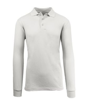 Galaxy By Harvic - Men's Long Sleeve Pique Polo Shirt