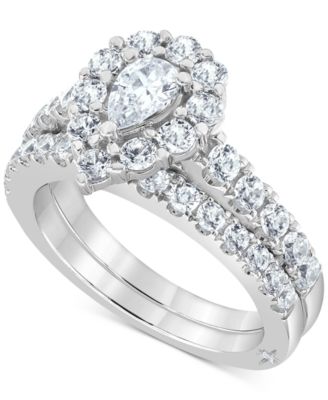 Marchesa - Certified Diamond Pear Halo Bridal Set (2 ct. t.w.)