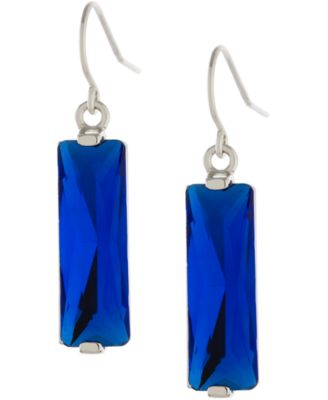 Giani Bernini - Crystal Rectangle Drop Earrings in Sterling Silver