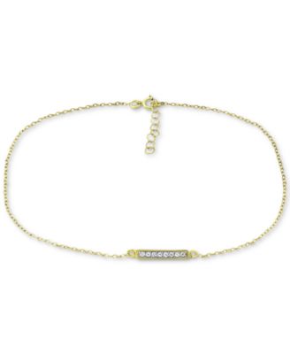 Giani Bernini - Cubic Zirconia Bar Ankle Bracelet