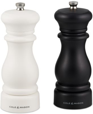 Cole & Mason - Southwold Classic Salt & Pepper Mill Gift Set, Black/White