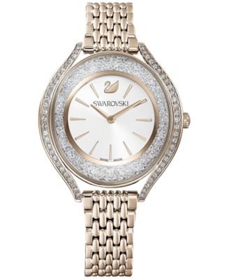 Swarovski - Women's Swiss Crystalline Aura Gold-Tone Stainless Steel PVD Bracelet Watch 35mm