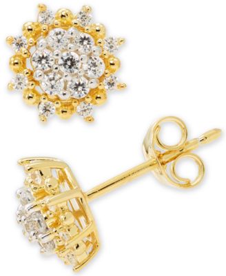 Macy's - Diamond Cluster Stud Earrings (3/8 ct. t.w.) in 14k White Gold or 14k Gold
