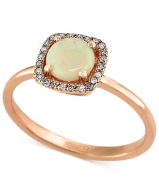 EFFY Collection - Opal (3/4 ct. t.w.) and Diamond Accent Ring in 14k Rose Gold