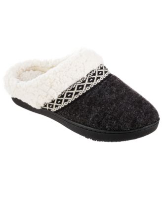 Isotoner Signature - Women's Heather-Knit Ada Hoodback Slippers