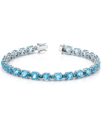 Macy's Brand - Blue Topaz Link Bracelet (20-3/4 ct. t.w.) in Sterling Silver