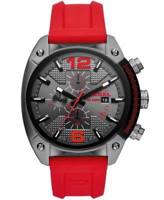 Diesel - Overflow Chronograph red silicone Watch 55mm