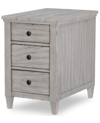 Furniture - Belhaven Chairside Table in Weathered Plank Finish Wood