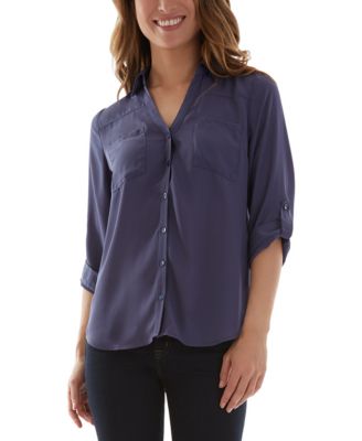 BCX - Juniors' V-Neck Utility Shirt