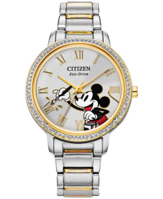 Citizen - Women's Mickey Mouse Two-Tone Stainless Steel Bracelet Watch 33mm