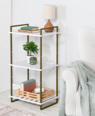 Honey Can Do - 3-Tier Tubular Steel Slatted Shelving Unit