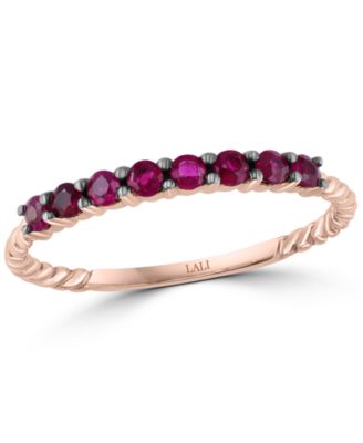 LALI Jewels - Ruby Stack Ring (1/3 ct. t.w.) in 14k Rose Gold