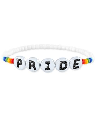 Macy's Brand - Diamond Accent PRIDE Beaded Bracelet in Sterling Silver