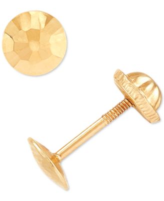 Macy's Brand - Children's Flat Ball Stud Earrings in 14k Gold