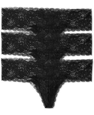 Skarlett Blue - Women's 3-Pk. Obsessed Lace Thong 371111MP