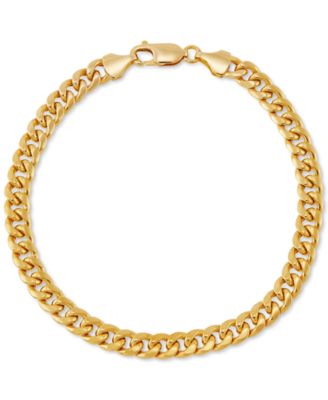 Italian Gold - Miami Cuban Chain Bracelet in 10k Gold