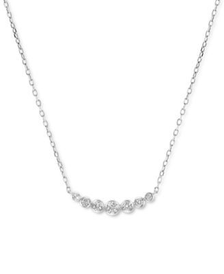 Macy's Brand - Diamond Graduated Collar Necklace (1/4 ct. t.w.), 16" + 2" extender