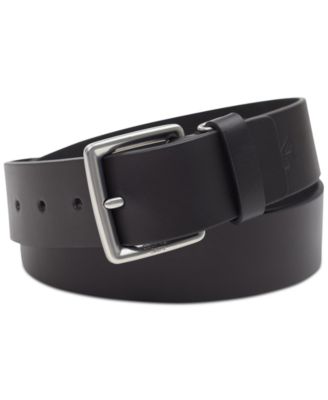 Calvin Klein - Men's Leather Belt with Keeper Ring
