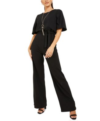 QUIZ - Belted Necklace Jumpsuit