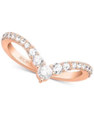 ArtCarved - Diamond Rose-Cut Chevron Band (3/8 ct. t.w.) in 14k Gold