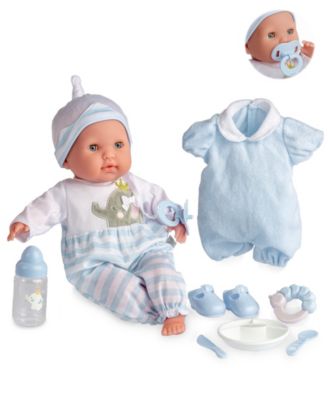 JC TOYS - JC Toys, Berenguer Boutique 15 inch Pink Soft Body Baby Doll Open/Close Eyes with Play Elephant Accessory - For Children 2 Years and older, Designed by Berenguer.