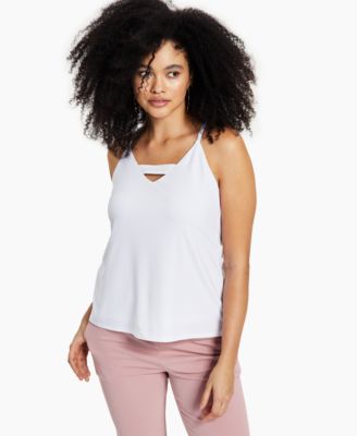 Bar III - Petite Zip-Back Top