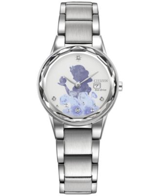 Citizen - Women's Eco-Drive Snow White Apple Silver-Tone Stainless Steel Bracelet Watch 30mm